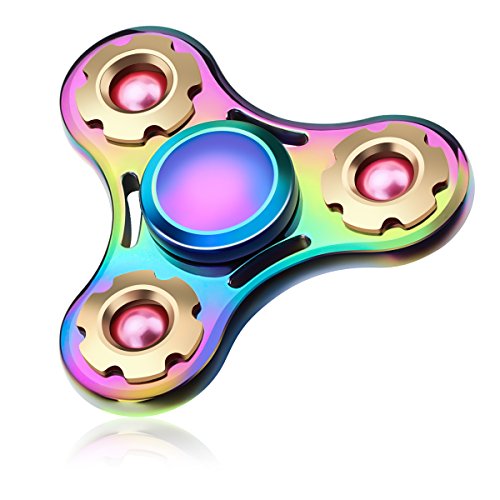Product Cover ATESSON Fidget Spinner Toy Durable Stainless Steel Bearing High Speed Precision Metal Material Hand Spinner 3-10 min Spins, Stress Relief Boredom Killing Time Kids Toys for Boys Girls Adults