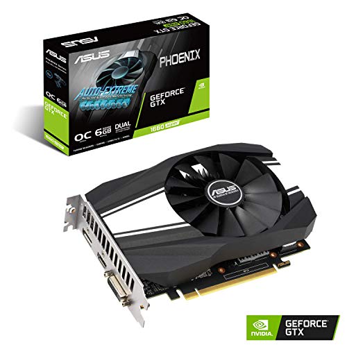 Product Cover Asus GeForce GTX 1660 Super Overclocked 6GB Phoenix Fan Edition HDMI DP DVI Graphics Card (PH-GTX1660S-O6G)