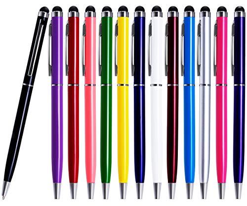 Product Cover Stylus Pens for Touch Screens, Briout 2 in 1 Capacitive Stylus Pack of 13 for Touch Screen Device, Universal Stylus Pens for iPad, iPhone, Samsung, Kindle, Tablet and Laptop (13 Multicolor)