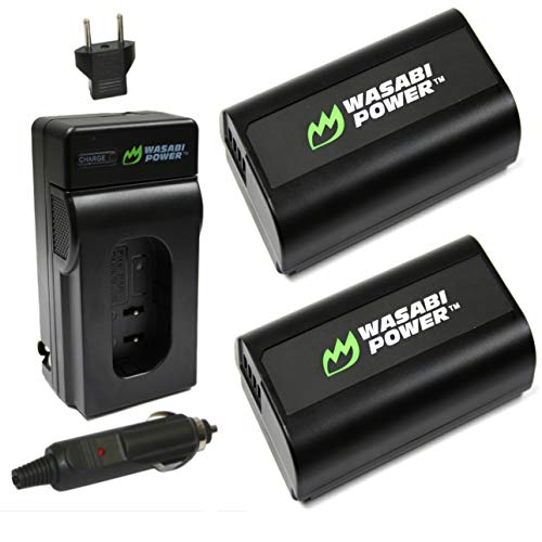 Product Cover Wasabi Power Battery (2-Pack) and Charger for Panasonic DMW-BLJ31 and Panasonic Lumix DC-S1, DC-S1R