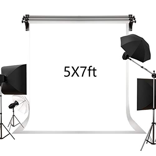 Product Cover Kate 1.5×2.2m Solid White Backdrop Portrait Background for Photography Studio Children and Headshots