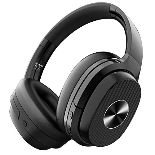 Product Cover EKSA Bluetooth 5.0 ANC Over Ear Headphones, 60H Playtime Active Noise Cancelling Headsets with Mic and Hi-Fi Sound, Quick Charge, Wireless Headphones with Protein Earpads for Travel Airplane Laptop