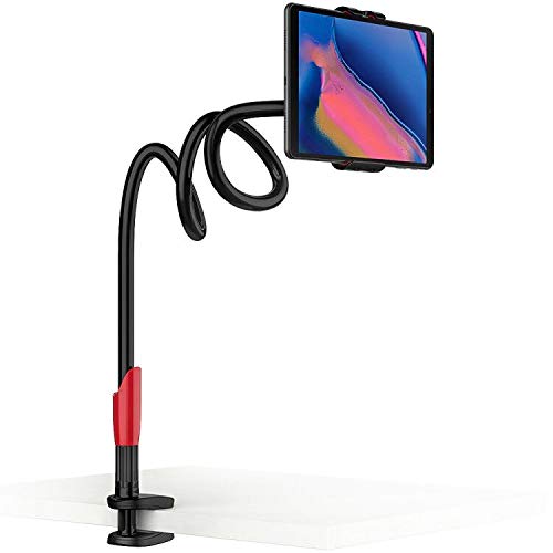 Product Cover Gooseneck Tablet Holder, EasyAcc Tablet Stand Flexible Long Arm Clip Smartphone Tablet Mount 1M Compatible with iPad Mini Pro Air, iPhone 11 Pro Max, Galaxy Tabs, More 4-10.6