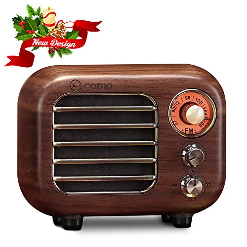 Product Cover Retro Radio Vintage Bluetooth Speaker-Greadio Walnut Wooden FM Radio with Bluetooth 4.2 Connection, Old Fashioned Classic Style, Loud Volume, Good Bass Sound, TF Card/AUX in for Home, Office, Kitchen