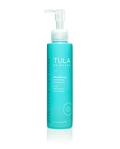 Product Cover TULA Probiotic Skin Care #nomakeup Replenishing Cleansing Oil | Oil Cleanser and Makeup Remover, Gently Clean and Remove Stubborn Makeup and Residue | 4.7 oz.