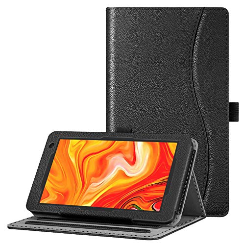 Product Cover Fintie Case for Vankyo MatrixPad Z1 7 inch Tablet - [Hands Free] Multi-Angle Viewing Folio Smart Stand Cover with Pocket, Pencil Holder (Black)