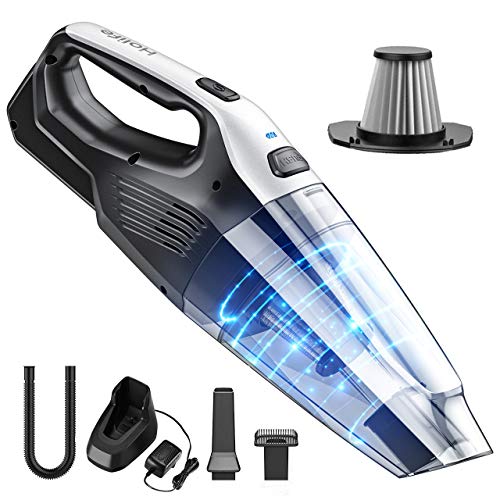 Product Cover Holife Handheld Cleaner Cordless, 7kpa Portable Hand Vacuum with Replaceable Battery and Stainless Steel Filter Quick Charge Tech for Pet, Hair, Home, Office, Car Cleaning, Grey