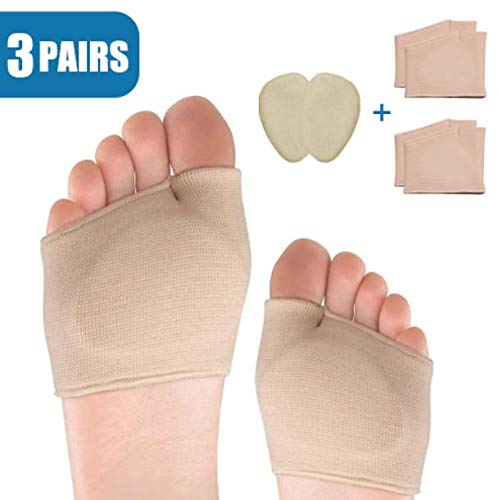 Product Cover Seilanc Metatarsal Sleeve Pads-2-Pair Ball of Foot Cushions and 1-Pair Gel Forefoot Cushion for Metatarsalgia,Mortons,Blisters,Callus,Bunion,Neuroma,Diabetic Feet Pain Relief -Men & Women