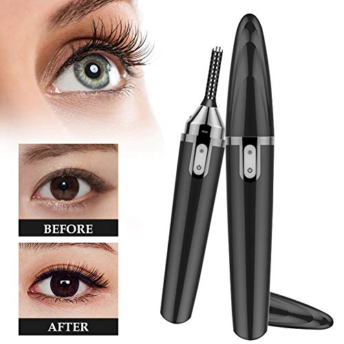 Product Cover Heated Eyelash Curler, Electric Eyelash Curler, Curled Eyelashes Painless Curved Beauty Make Up Tool, Quick Heating Long Lasting USB Rechargeable Natural