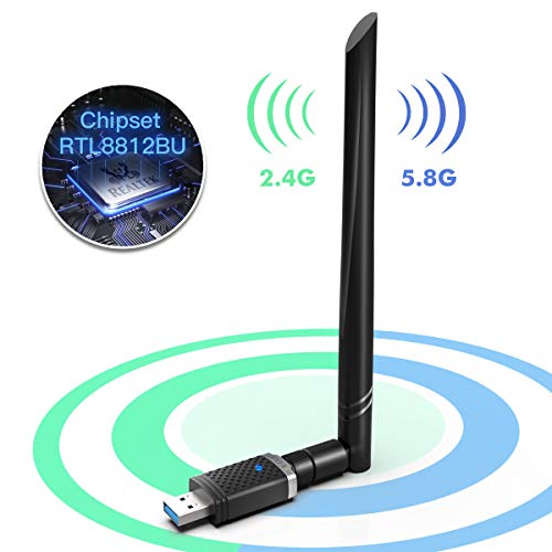 Product Cover EDUP WiFi Adapter for Gaming 1300Mbps, USB 3.0 Wireless Adapter Dual Band 5GHz 802.11 AC WiFi Dongle 5dBi Antenna Support Desktop Laptop Windows XP/Vista/7/8/10 Mac, USB Flash Driver Included
