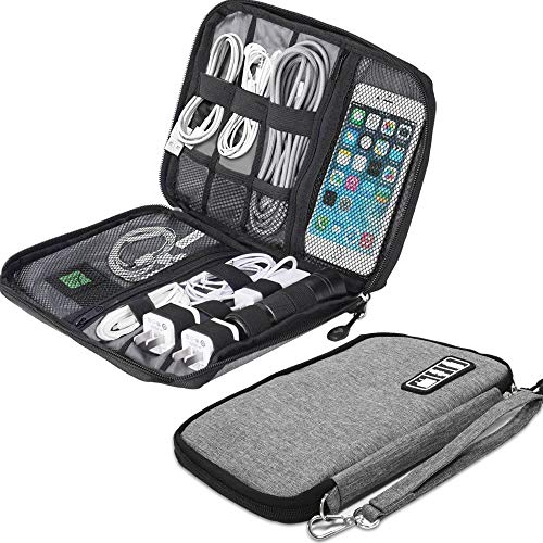 Product Cover Travel Cable Organizer Bag,Termea Electronics Accessories Cases for Cable, Charger, Phone, USB, SD Card, Black