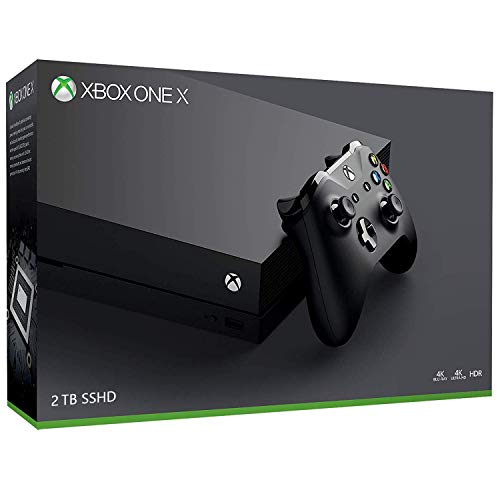Product Cover Microsoft Xbox One X 2TB Solid State Hybrid Drive Gaming Console with Wirless Controller - Native 4K - HDR - Enhanced by Scorpio CPU and Fast SSHD - Black (Renewed)