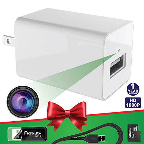 Product Cover Spy Camera Charger - 1080p HD USB Camera - Easy to Install - Spy Camera Wireless Hidden - Sensitive Motion Detector - Secret Design - No WiFi Nanny Camera - Loop Recording and 24/7 Recording