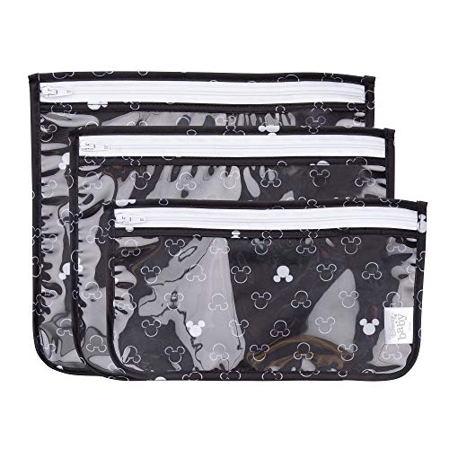 Product Cover Bumkins Disney TSA Approved Toiletry Bag, Travel Bag, PVC-Free, Vinyl-Free, Clear Front, Set of 3 - Mickey Mouse Icon
