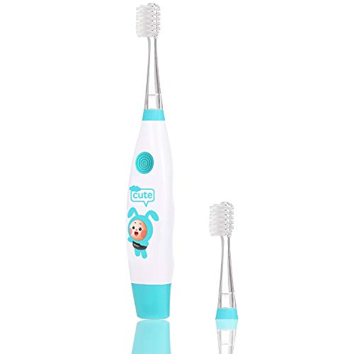 Product Cover Gabbay Kids Toothbrush Sonic Electric Toothbrush Kids Battery Powered,Soft Toothbrush for Kids with LED Light and Smart Timer Waterproof Replaceable (Blue)