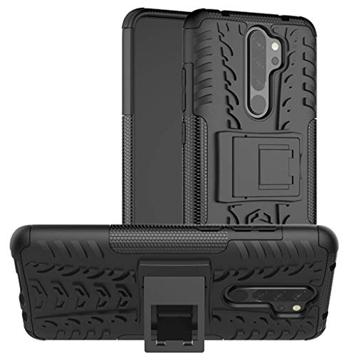 Product Cover Lustree Armor Shock Proof Case Cover with Back Stand for Redmi Note 8 Pro- (Black)