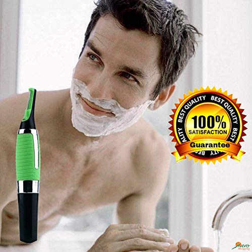 Product Cover Jini Collection® All in one Micro Touch Max Personal Nose Ear Hair Eyebrow Trimmer with LED Light for Men and Women (Green)