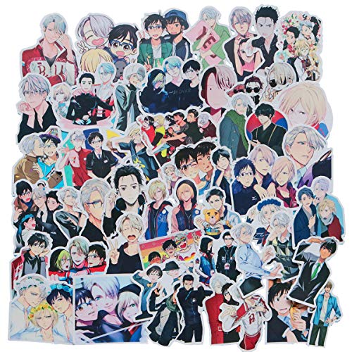 Product Cover Yuri!!! on ICE Waterproof Laptop Stickers Waterproof Skateboard Snowboard Car Bicycle Luggage Decal 50pcs Pack (Yuri!!! on ICE)