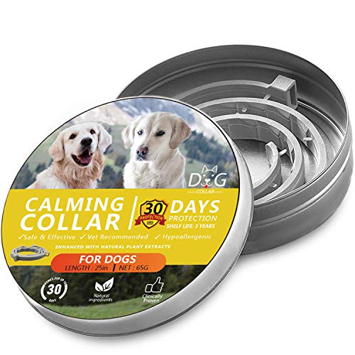 Product Cover Howan Calming Collar for Dogs- Adjustable Reduce Anxiety Collars- 30 Days Protection - 100% No Allergy 100% Waterproof Natural Calm Collars, Fits All Dogs Small Medium& Large