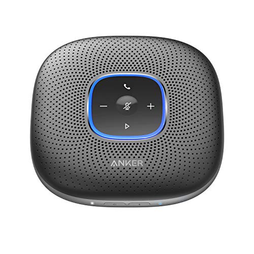 Product Cover Anker PowerConf Bluetooth Speakerphone with 6 Microphones, Enhanced Voice Pickup, 24 Hour Call Time, Bluetooth 5, USB C, Conference Speaker Compatible with Leading Platforms, PowerIQ Technology