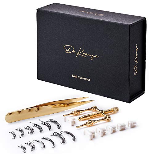 Product Cover Dr. Krause Ingrown Toenail Treatment Kit 20Pcs/set - Stainless Steel Pedicure Tools for Nail Correction, Softening and Easy Trimming - Nail Corrector, Tweezers, 6x Headers, 12x Nail Retainers