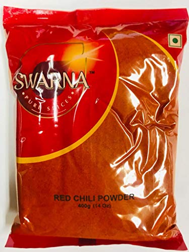 Product Cover Swarna Pure Spices, Kashmiri Chilly Powder, (Deggi Mirch, Lal Mirch), Mild Hot, No Colors or Salt, 14oz