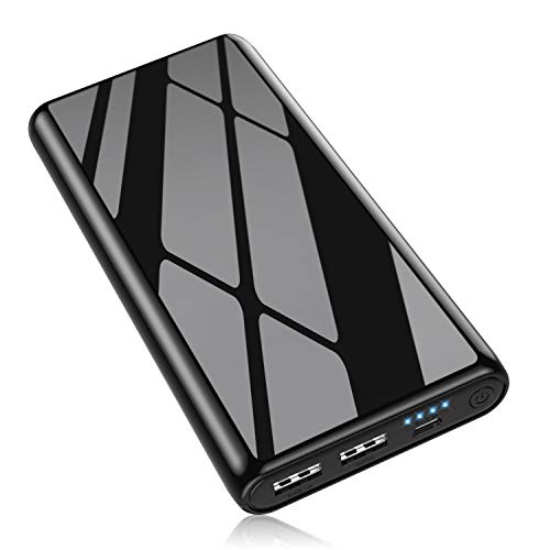 Product Cover Portable Charger 25800mah, 【Newest Mirror Design】Power Bank Phone Charger High Capacity Fast Charge External Battery Packs with 4 LED Indicator Light for Smartphone,Samsung Android,Table etc