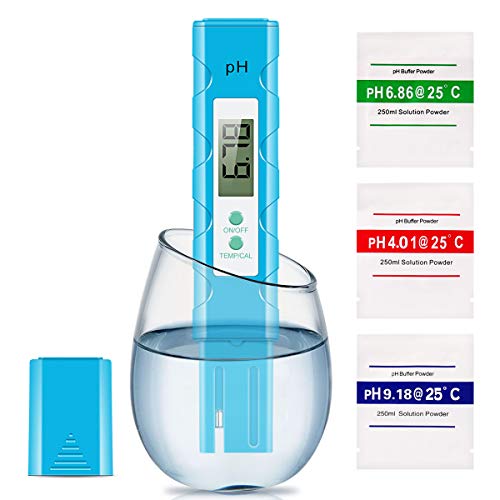 Product Cover Digital PH Meter, PH Meter 0.01 High Accuracy Quality 0-14 Measurement Range for Household Drinking, Pool and Aquarium Water PH Tester Design with ATC