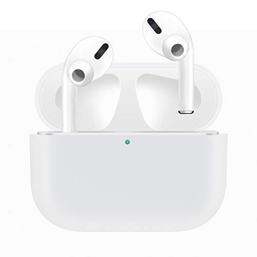 Product Cover HATALKIN Case Compatible with Airpods Pro Case Premium Silicone Airpod Pro Case Protective Cover for Airpods 3 (Front LED Visible) (Won't Affect Wireless Charging) (White)