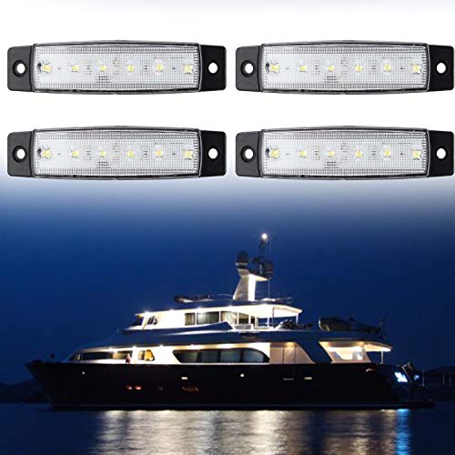 Product Cover PSEQT 6 LED Marine Boat Trailer Utility Led Interior Lights Deck Pontoon Kayak Transom Navigation Bow Yacht Waterproof ¡­