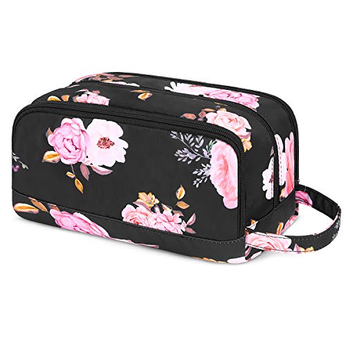 Product Cover UTOTEBAG Toiletry Bag for Women Water-resistant Dopp Kit Shaving Bag Travel Accessory Toiletry Organizer for Toiletries Cosmetics, Floral & Portable & Lightweight & Padded, Peony