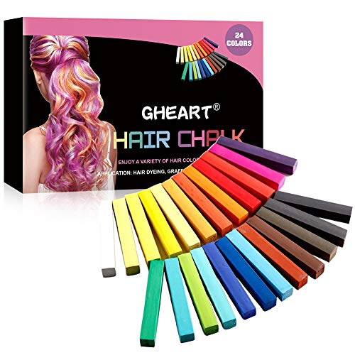 Product Cover Hair Chalk, Hair Chalk Pens for Kids, Girls Temporary Hair Chalk Set-Washable, Non-toxic, Safe for Kids & Teens - Perfect for Party, Kids Toy, Birthday Christmas Halloween Gifts, 24 Bright Colors