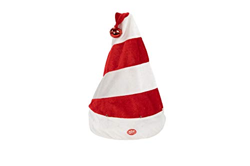 Product Cover Plushible Dancing Christmas Decorations - Animated Christmas Hat with Music - Holiday Decor (Stripes)