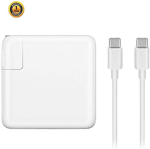 Product Cover Replacement Charger for MacBook Pro, 61W USB-C to USB-C Ac Adapter Power Charger for MacBook Pro 12 inch 13 inch