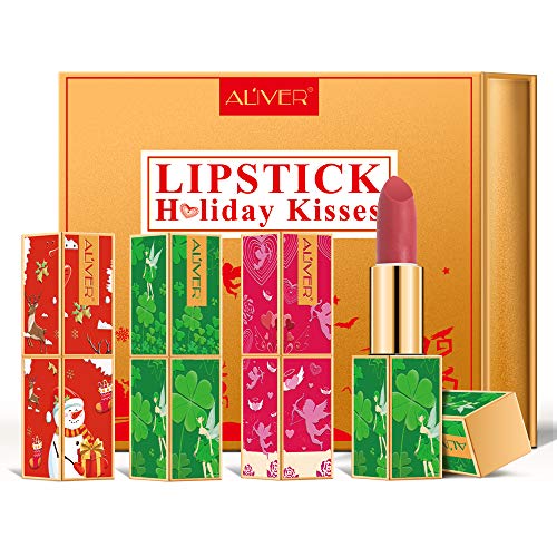 Product Cover Matte Waterproof Lipstick Set, Moisturizing and Long Lasting Lipstick Case with 3 Colors, Smooth Soft Lipstick Gift Kit for Women and Daughter, (Lipstick Set A)