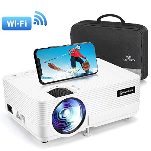 Product Cover VANKYO Leisure 470 Mini Projector with Synchronize Smart Phone Screen, Full HD 1080P Supported and 250'' Display, 4000 Lux WiFi Portable Projector Compatible with TV Stick, PS4, HDMI, VGA, TF, AV, USB