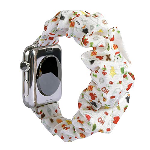 Product Cover Ninyeke Scrunchie Watch Band for Apple Watch, Soft and Stretchy Watch Scrunchy Strap Compatible with Iwatch Series1-5 (38MM/40MM, 42MM/44MM)