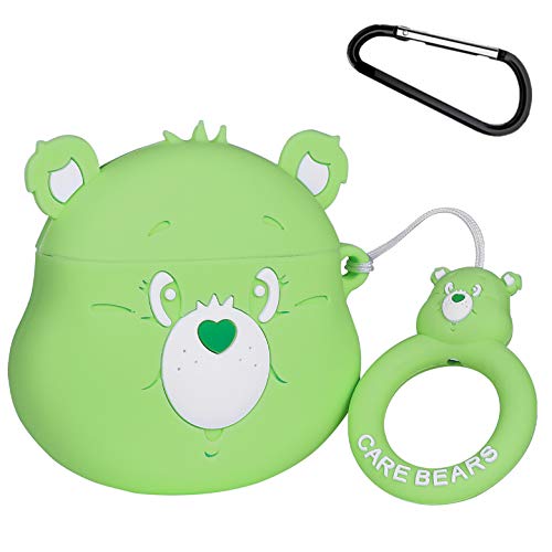 Product Cover Gift-Hero Compatible with Airpods 1&2 Silicone Cute Case, Cartoon 3D Fun Animal Funny Cool Kawaii Designer Kits Character Skin Fashion Chic Cover for Girls Boys Kids Teens Air pods (Green Care Bear)