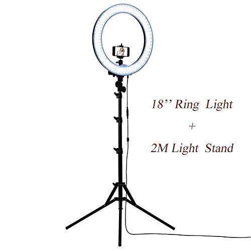 Product Cover 18 Inches Big LED Ring Light for Camera Smartphone to Capture Your Photo and Video and Other Phone's App with Tripod Stand for Tiktok, Musically, vigo and Many More