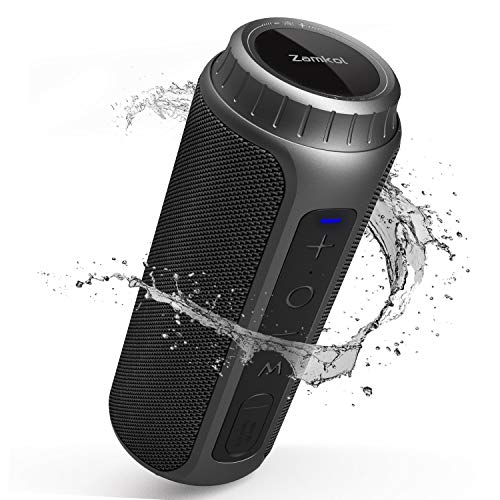 Product Cover Zamkol Bluetooth Speaker 30W Waterproof Bluetooth Speakers Portable Wireless Loud Stereo Sound & Enhanced X-Bass Speaker Bluetooth 5.0, Built-in Mic, IPX6 for Home Party, Shower, Outdoor, Travel