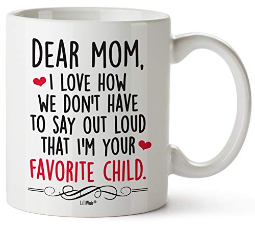 Product Cover Christmas Gifts For Mom Gift Funny Birthday Coffee Cup Mugs From Daughter Son Mother's Day Mug Presents in Law Step Moms Best Funny Unique Sarcastic Present Ideas Stepmom Aunt Wife Friend Tea Cups