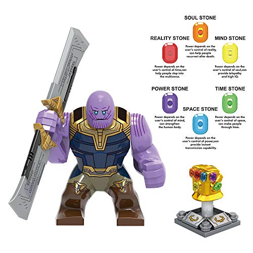 Product Cover Super Heroes Avengers Thanos Minifigure with Infinity Gauntlet 36 Pcs Stones (Thanos)