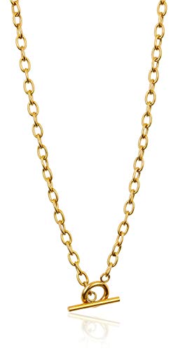 Product Cover Gold Chain Necklace | Real Gold Dipped Toggle Clasp Necklace | Versatile Wrap Necklace, Y Necklace | Front Fastening Necklace Chunky Chain Necklace | Celebrity Endorsed, Giving to Charity