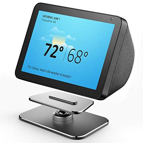 Product Cover ezbnb Echo Show 8 Stand - Metal Adjustable Stand for Echo Show 8 - Aluminum Tilt + 360 Degree Swivel Holder for Echo Show 8