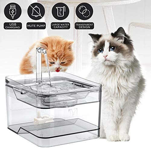 Product Cover 2020 New Upgrade Cat Fountain for Pet,Dog,Cat Water Fountain,Automatic Drinking Fountain,Dog Water Dispenser,Ultra Quiet Automatic Pet Water Dispenser with Adjustable Water Flow and Activated Carbon