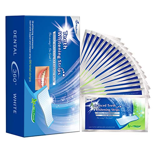 Product Cover MayBeau Teeth Whitening Strips, 56 Packs 3D Teeth Whitening Kits Gentle Teeth Whitener Whitestrips for Sensitive Teeth, Dental Bleaching Treatment for Teeth Whitening Stain Removal