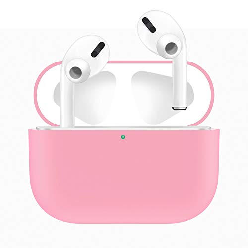 Product Cover HATALKIN Case Compatible with Airpods Pro Case Premium Silicone Airpod Pro Case Protective Cover for Airpods Pro/Airpods 3 (Front LED Visible) (Won't Affect Wireless Charging) (Pink)