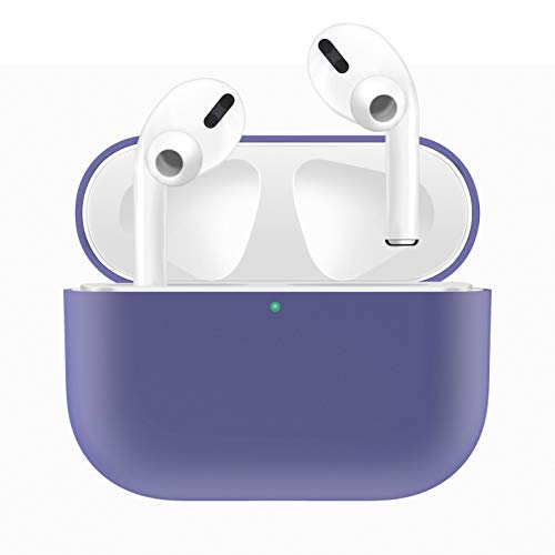 Product Cover HATALKIN Case Compatible with Airpods Pro Case Premium Silicone Airpod Pro Case Protective Cover for Airpods Pro/Airpods 3 (Front LED Visible) (Won't Affect Wireless Charging) (Light-Purple)