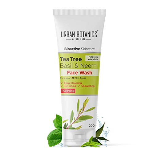 Product Cover UrbanBotanics® Tea Tree, Neem & Basil Face Wash - Paraben Free - SLS Free - SLES Free - Face Wash, 200ml