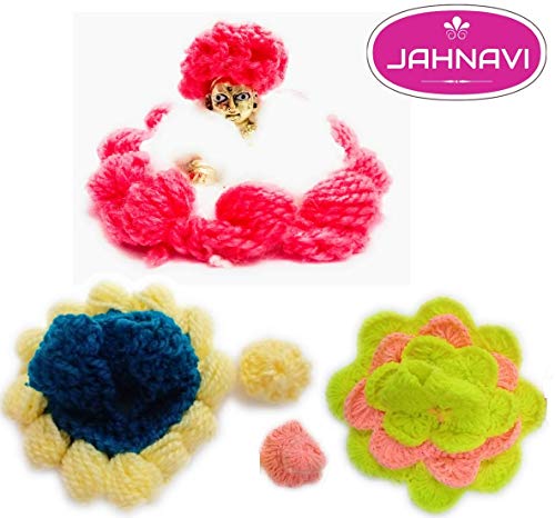 Product Cover JahnaviTM Laddu Gopal Woollen Dress Set of 3 Dresses for Winter (Size 0 no./4 inch) (God Dress for Krishna) (Ladoo Gopal Poshak) Mix Colors